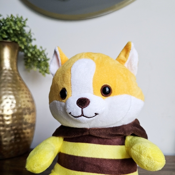 Peek-A-Boo Disguisimals Corgi Plush Bee Dog Dressed as a Bee Stuffed Animal Toy - Picture 9 of 11